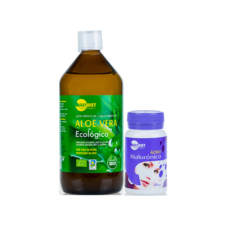 WAYDIET Ácido hialurónico 30 caps + Jugo Aloe Vera ecológico 1 litro - Imagen 2